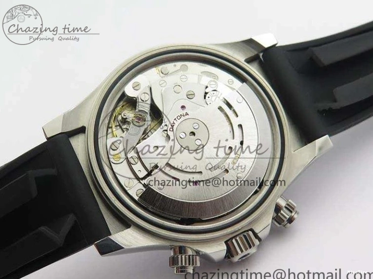 MiroTime 0316 SmartChoice Daytona 116519LN JH Best Edition Black Dial Crystal Markers On Rubber Strap A4130 (Free XS Rubber Strap) 3558